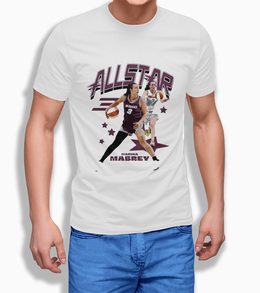 Marina Mabrey All Star Basketball WNBA Number 3 T-Shirt