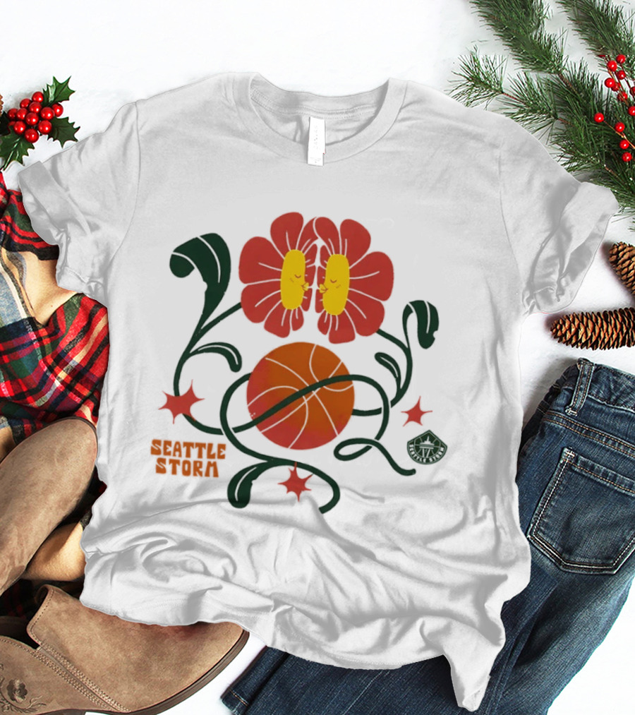 Seattle Storm WNBA Basketball Flower T-Shirt