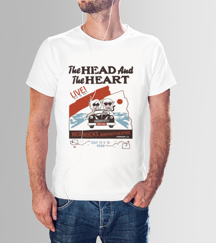 The Head And The Heart Live Red Rocks Amphitheatre July 15 16 2026 T-Shirt