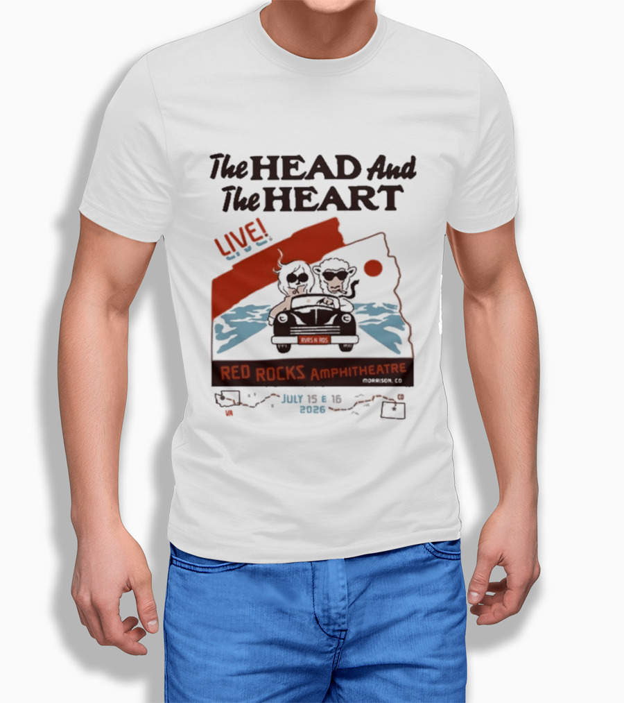 The Head And The Heart Live Red Rocks Amphitheatre July 15 16 2026 T-Shirt
