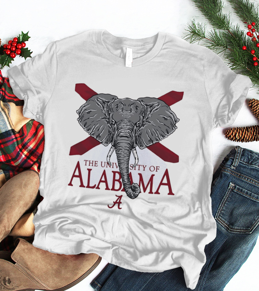 University Of Alabama Elephant Crimson Tide College Football T-Shirt