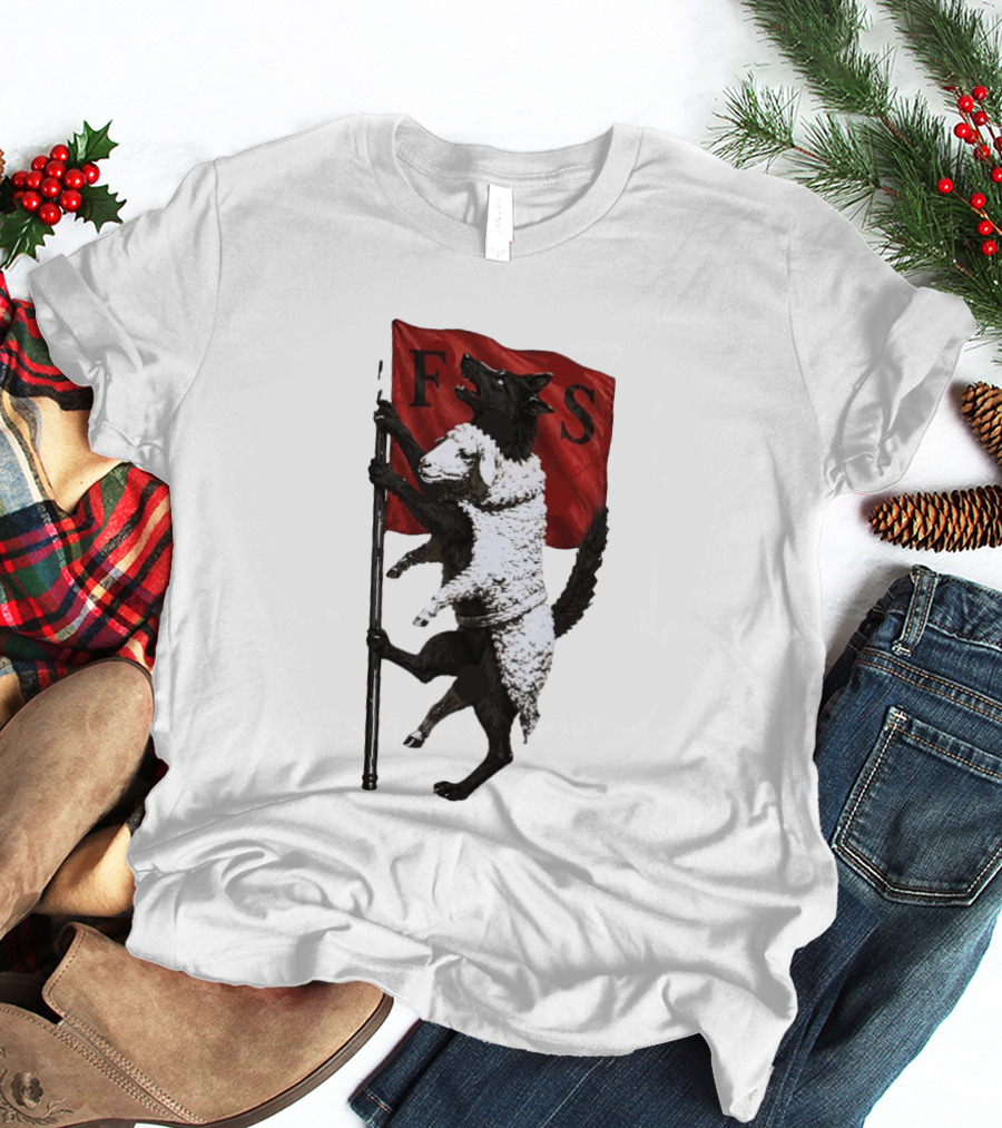 Wolf In Sheep's Clothing F S Flag Metaphor Hidden Predators Symbolism T-Shirt