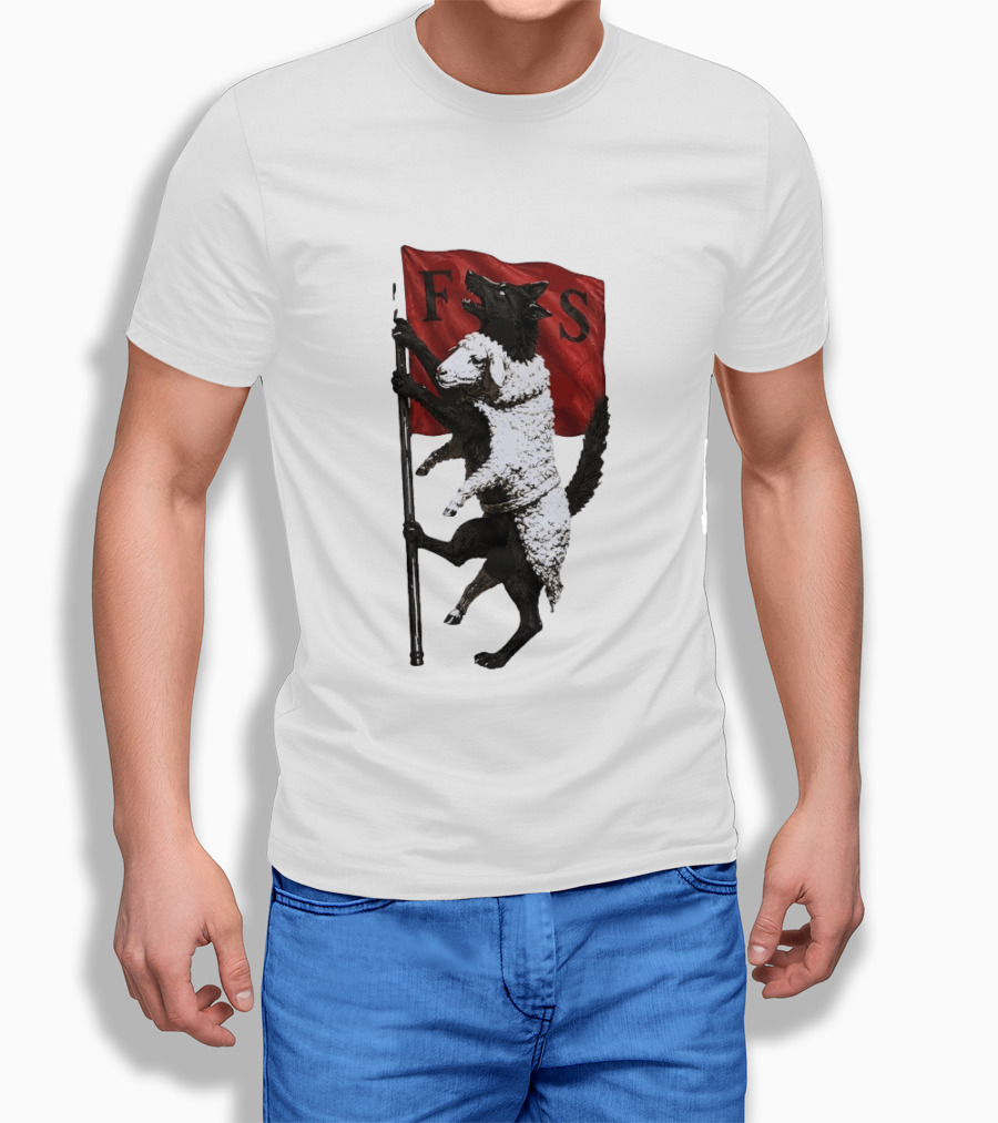 Wolf In Sheep's Clothing F S Flag Metaphor Hidden Predators Symbolism T-Shirt