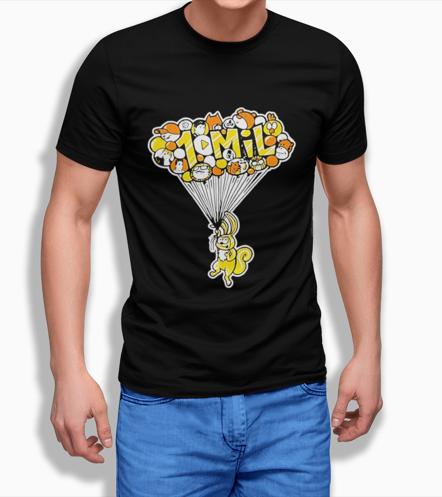 10 Mil Squirrel Cartoon Balloon Animals T-Shirt