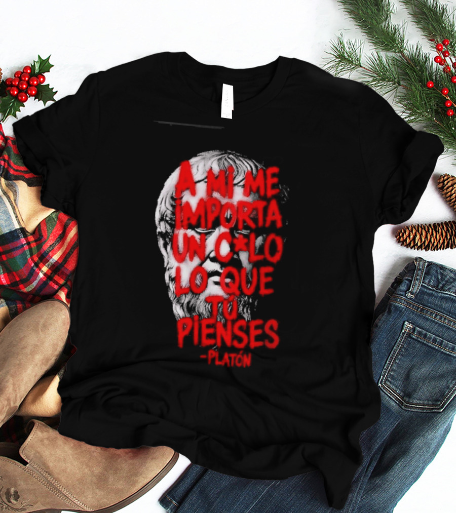 A Mi Me Importa Un Culo Lo Que Tu Pienses Platón Skull T-Shirt
