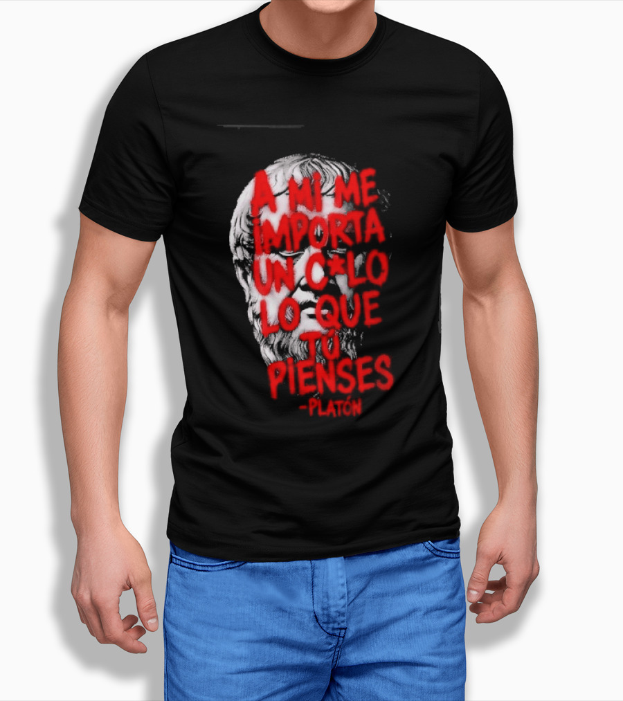 A Mi Me Importa Un Culo Lo Que Tu Pienses Platón Skull T-Shirt