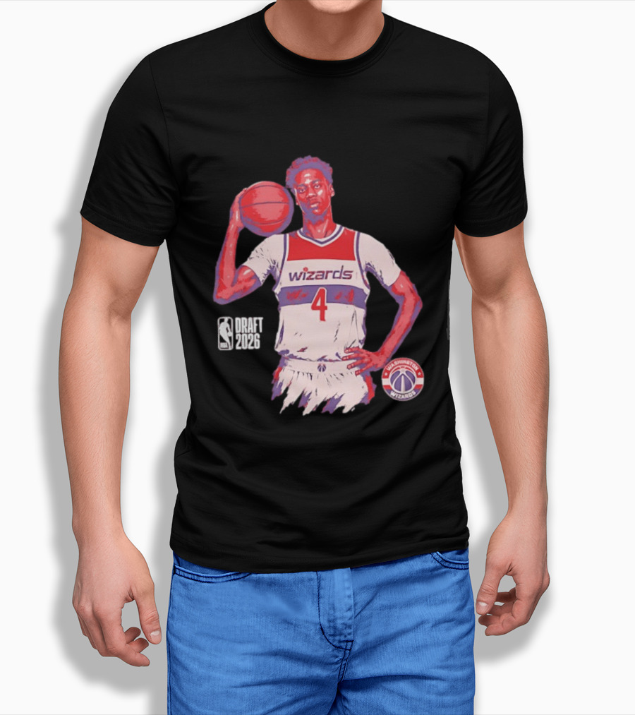 AJ Dybantsa Washington Wizards NBA Draft 2026 Basketball Fan T-Shirt