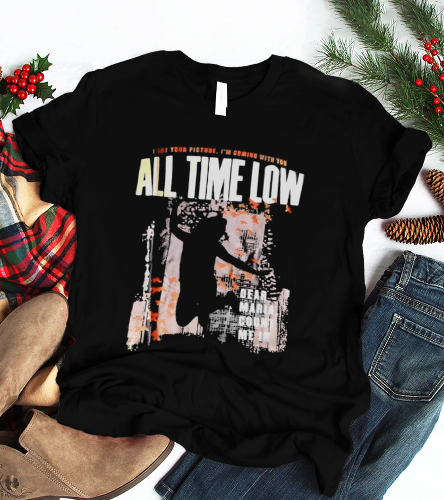 All Time Low I Got Your Picture Dear Maria Count Me In Butterfly Aesthetic T-Shirt