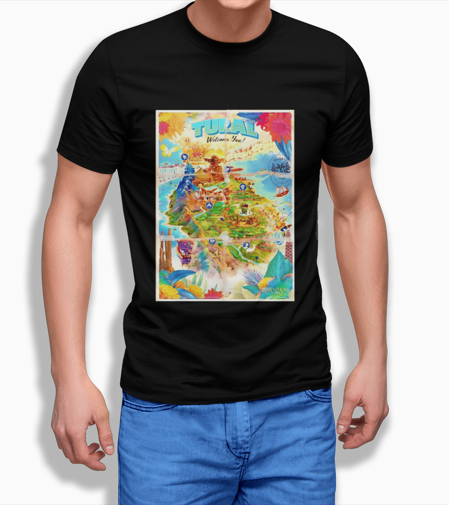 Tural Welcomes You Map Final Fantasy XIV Dawntrail T-Shirt