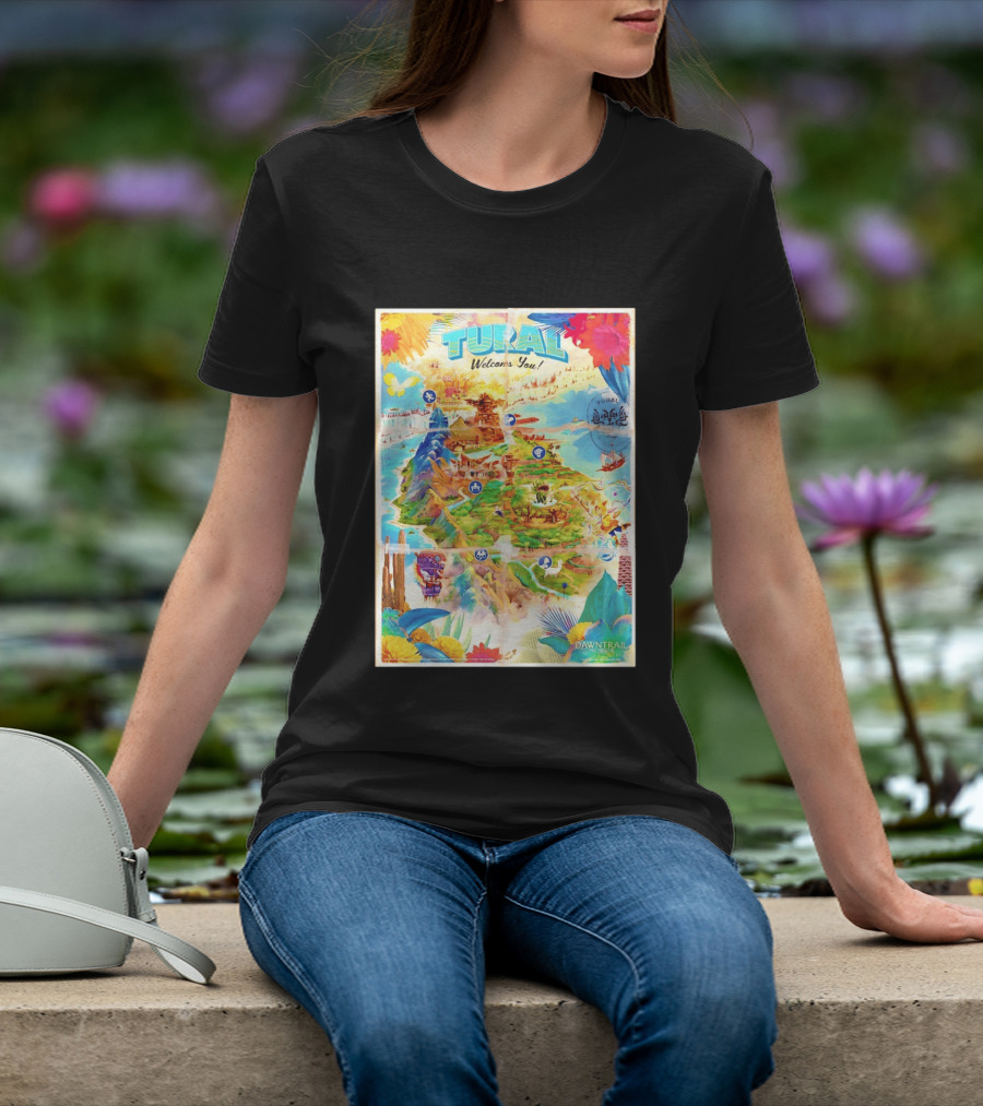 Tural Welcomes You Map Final Fantasy XIV Dawntrail T-Shirt