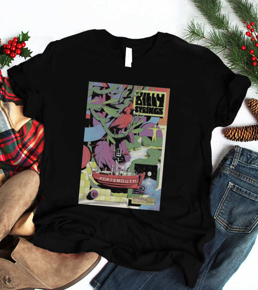Billy Strings July 18 2026 Portsmouth Pavilion Cardinal Ship T-Shirt