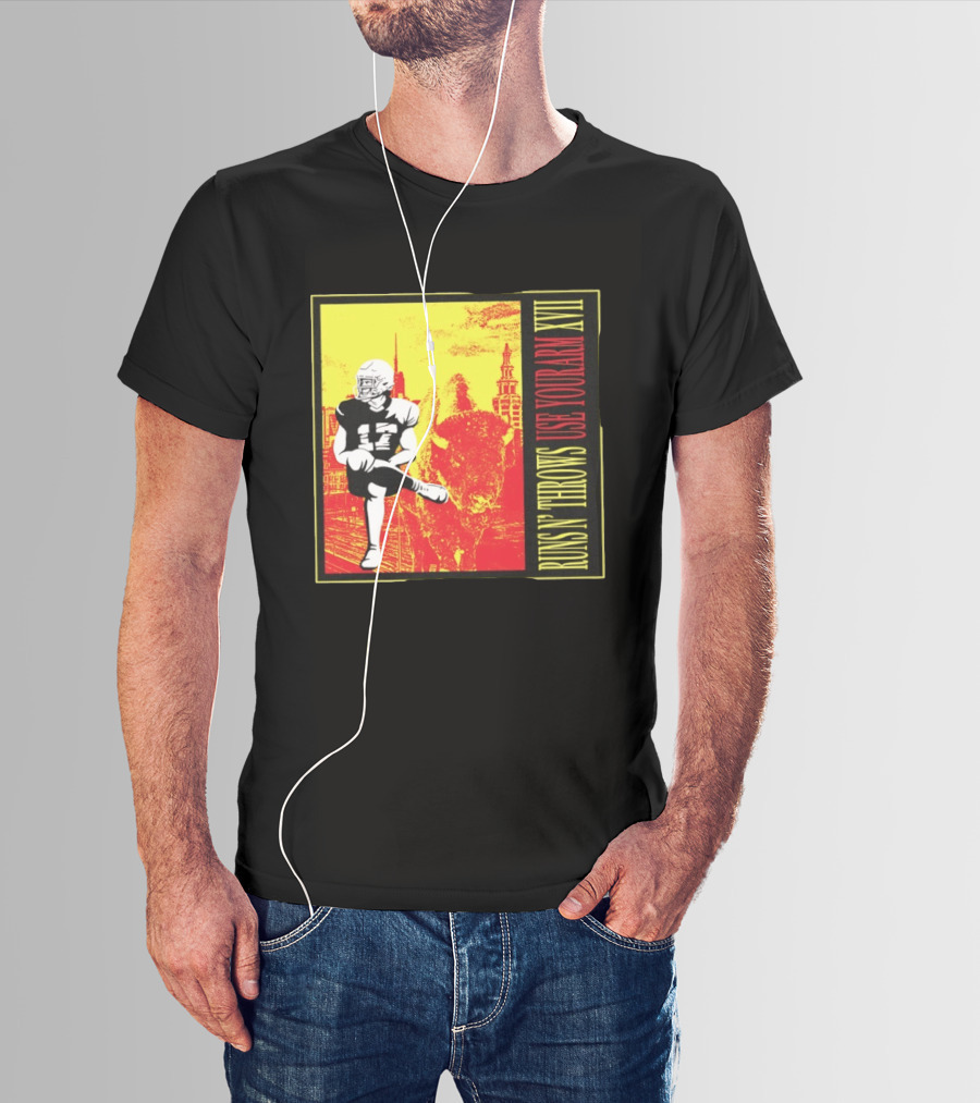 Buffalo Bills Josh Allen Runs N' Throws Use Your Arm XVII Football Buffalo T-Shirt