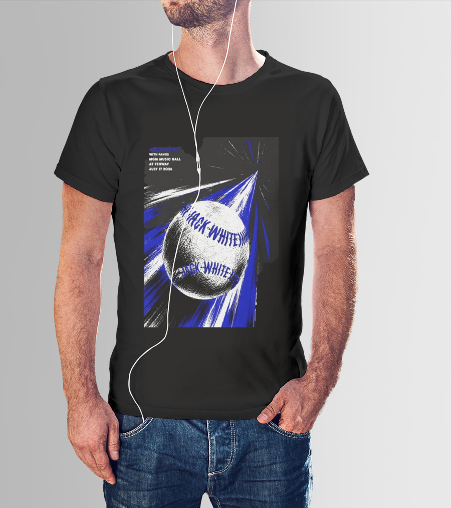 Jack White July 17 2026 With Pangs MGM Music Hall At Fenway T-Shirt