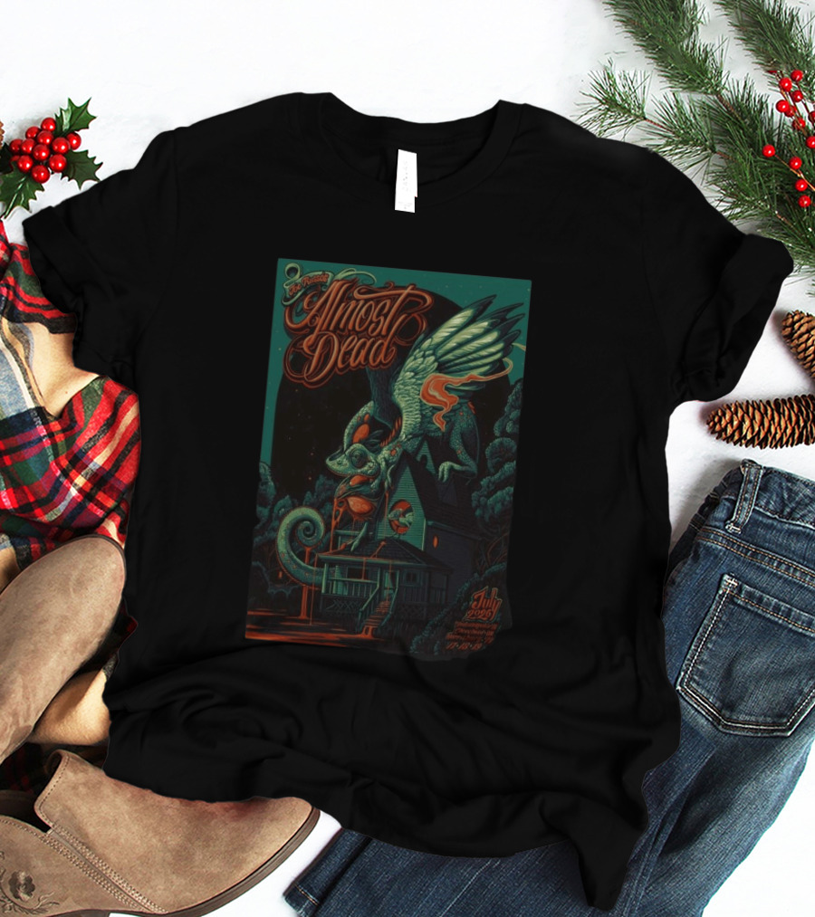 Joe Russo's Almost Dead July 2026 Indianapolis Cleveland Heights Harrisburg Winged Chameleon House T-Shirt