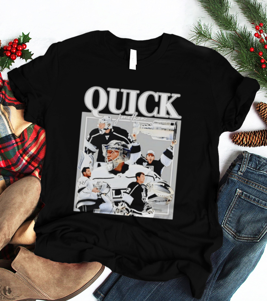 Quick Jonathan Los Angeles Kings Stanley Cup Victory Montage T-Shirt