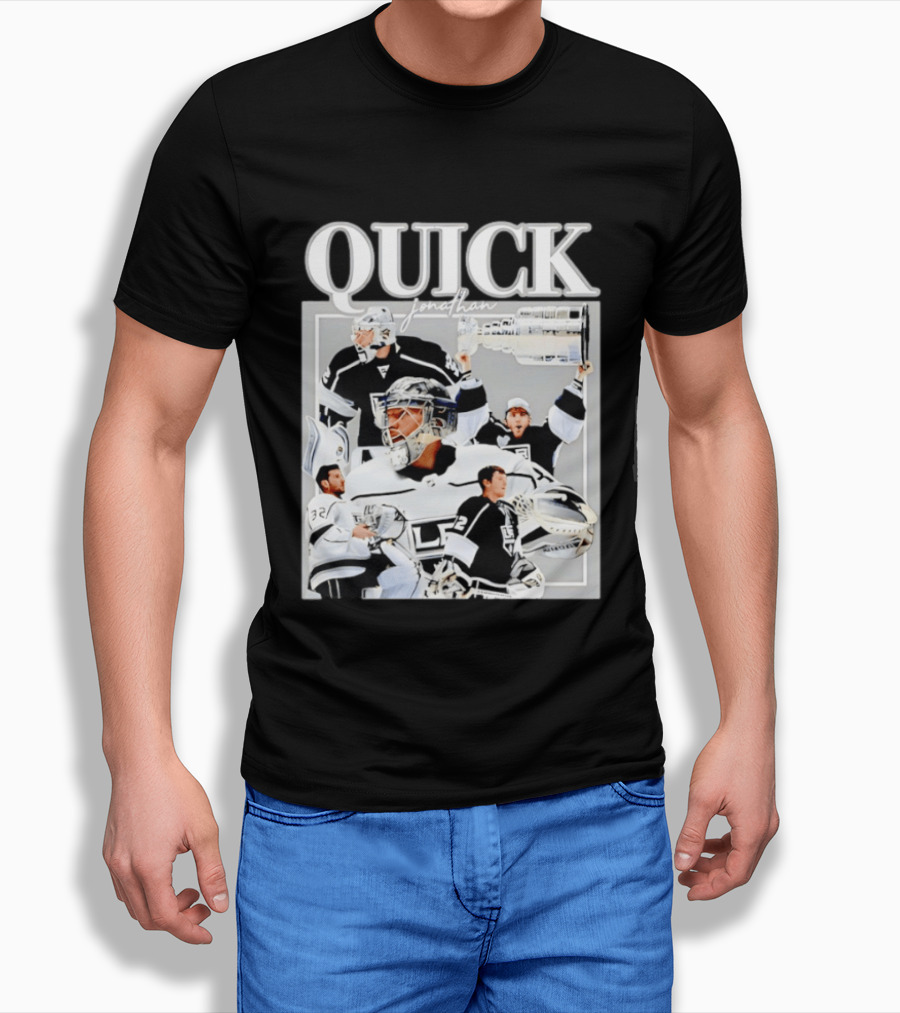 Quick Jonathan Los Angeles Kings Stanley Cup Victory Montage T-Shirt