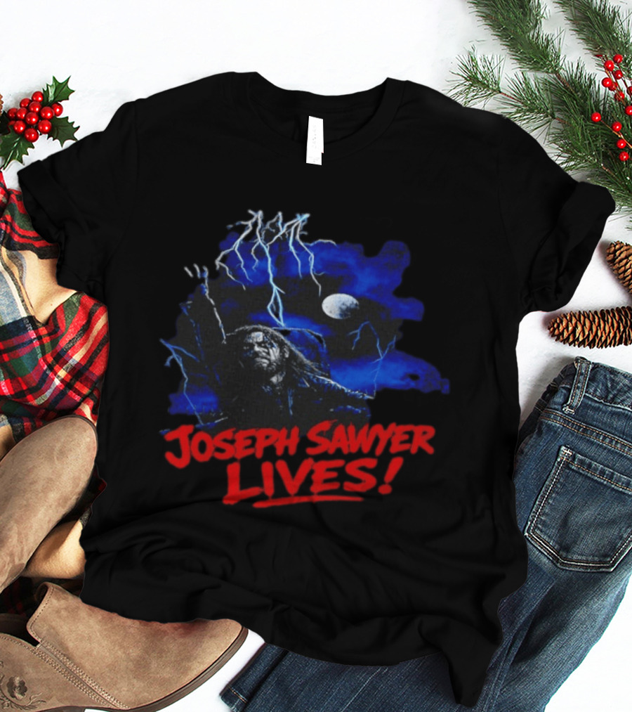 Joseph Sawyer Lives Zombie Resurrection With Lightning And Moon T-Shirt
