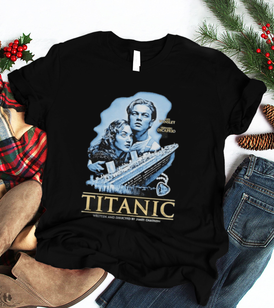 Titanic Kate Winslet Leonardo DiCaprio James Cameron Movie T-Shirt
