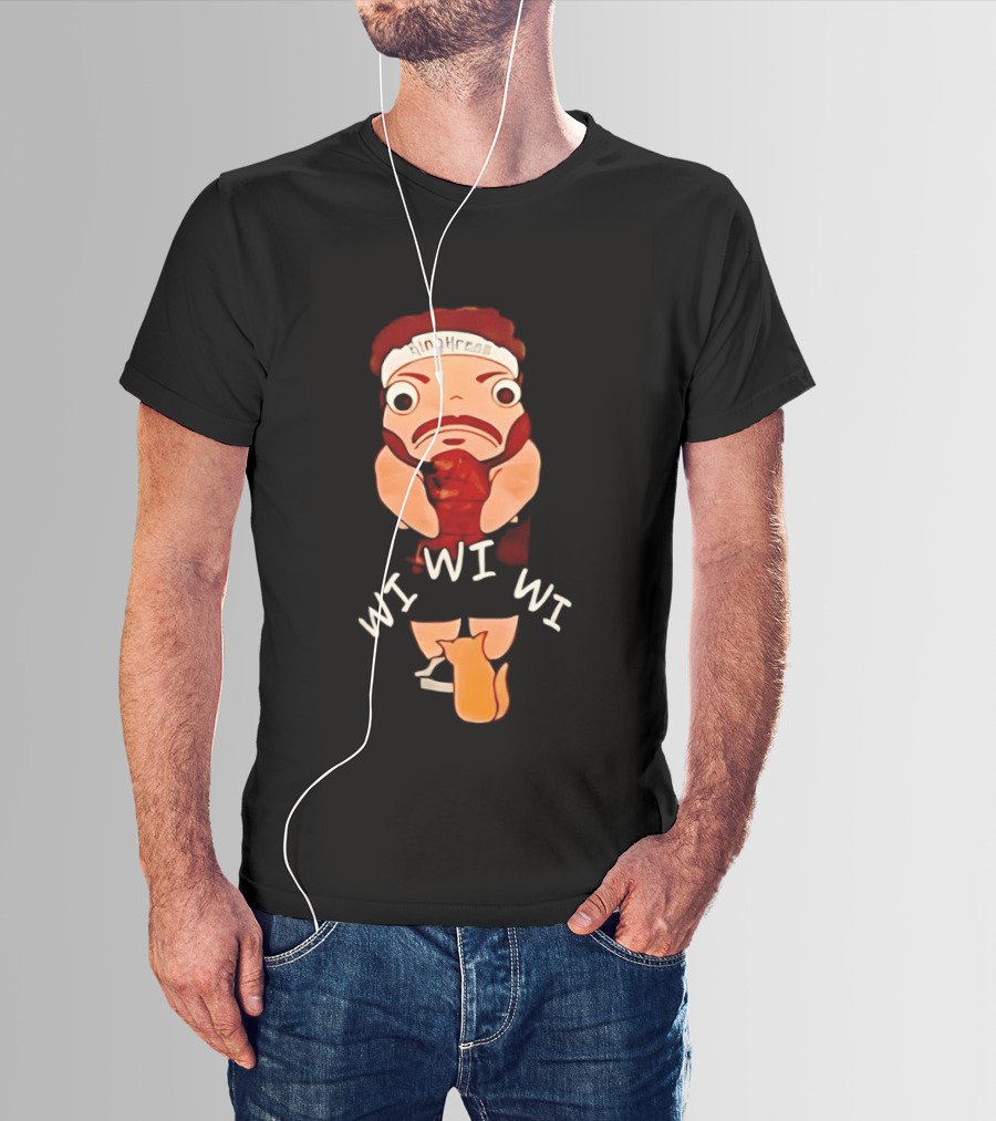 KingKreas Wi Wi Wi Cartoon Character Headband T-Shirt