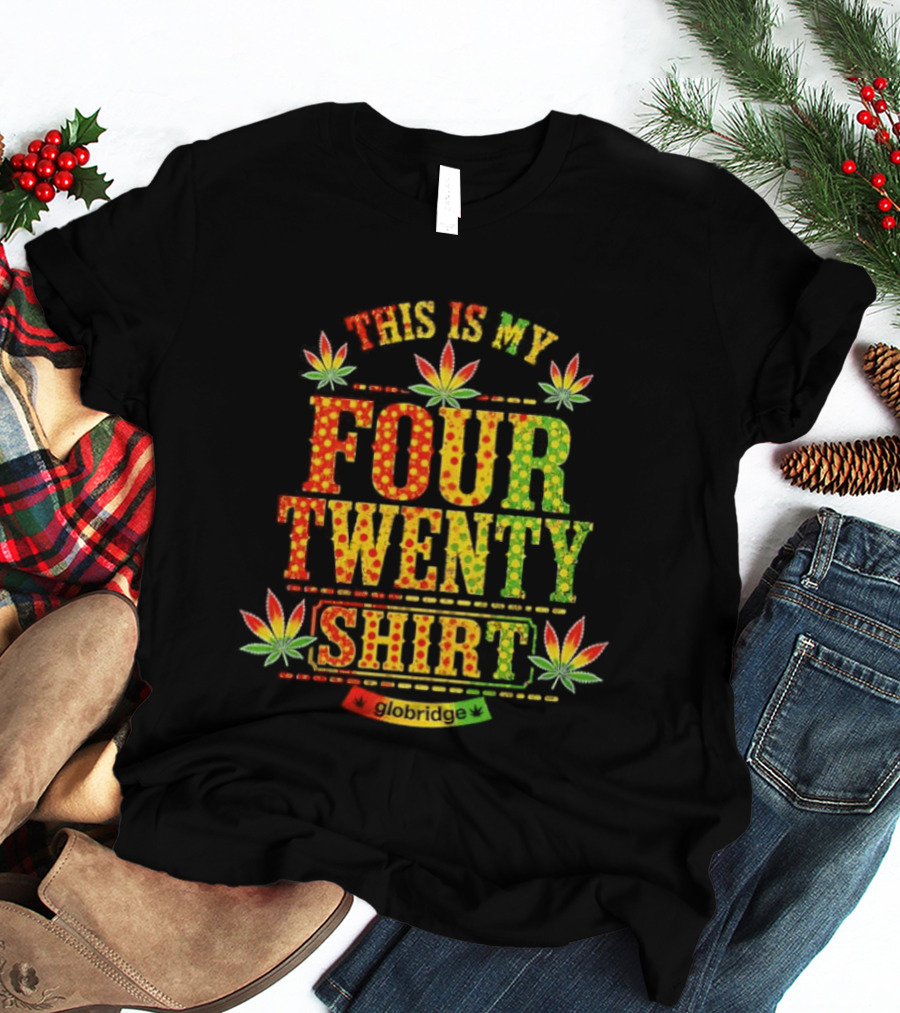 This Is My Four Twenty Colorful Marijuana Leaves T-Shirt