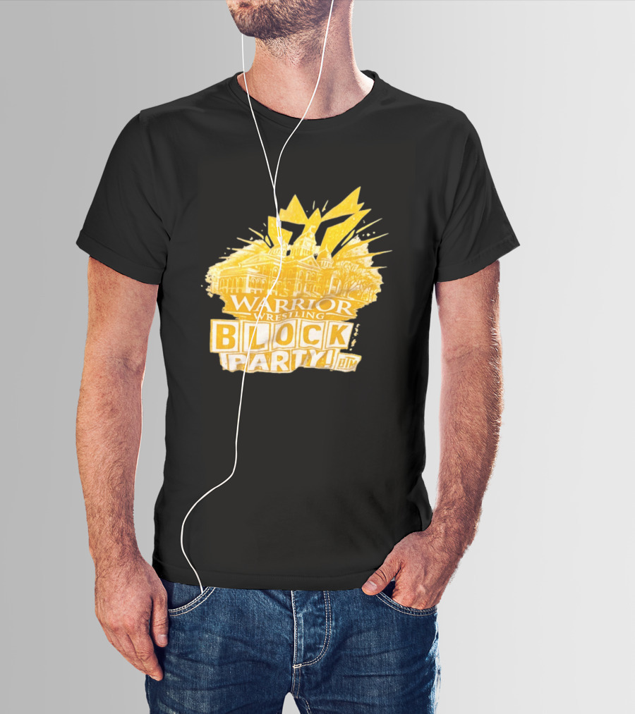 Warrior Wrestling Block Party BTM Yellow Graffiti Explosion T-Shirt