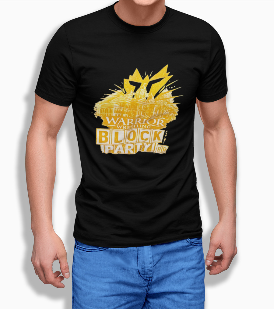 Warrior Wrestling Block Party BTM Yellow Graffiti Explosion T-Shirt