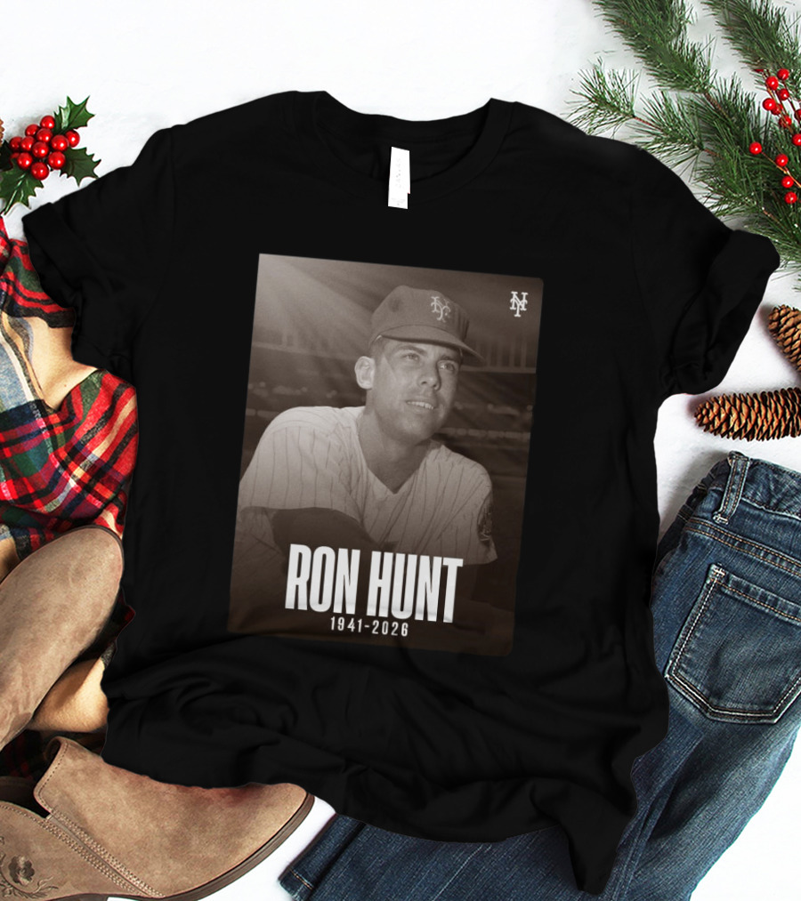 Ron Hunt 1941 2026 NY Mets Legend T-Shirt