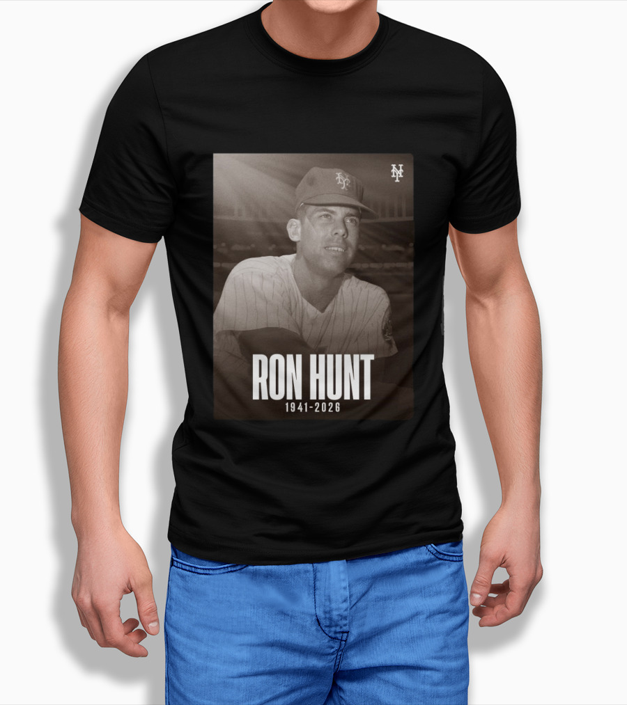 Ron Hunt 1941 2026 NY Mets Legend T-Shirt