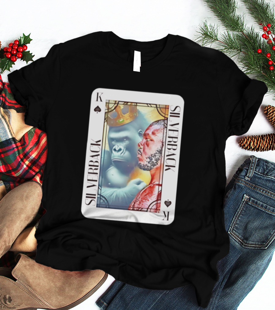 Silverback King Of Spades Gorilla Playing Card T-Shirt