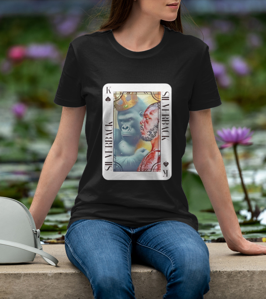 Silverback King Of Spades Gorilla Playing Card T-Shirt