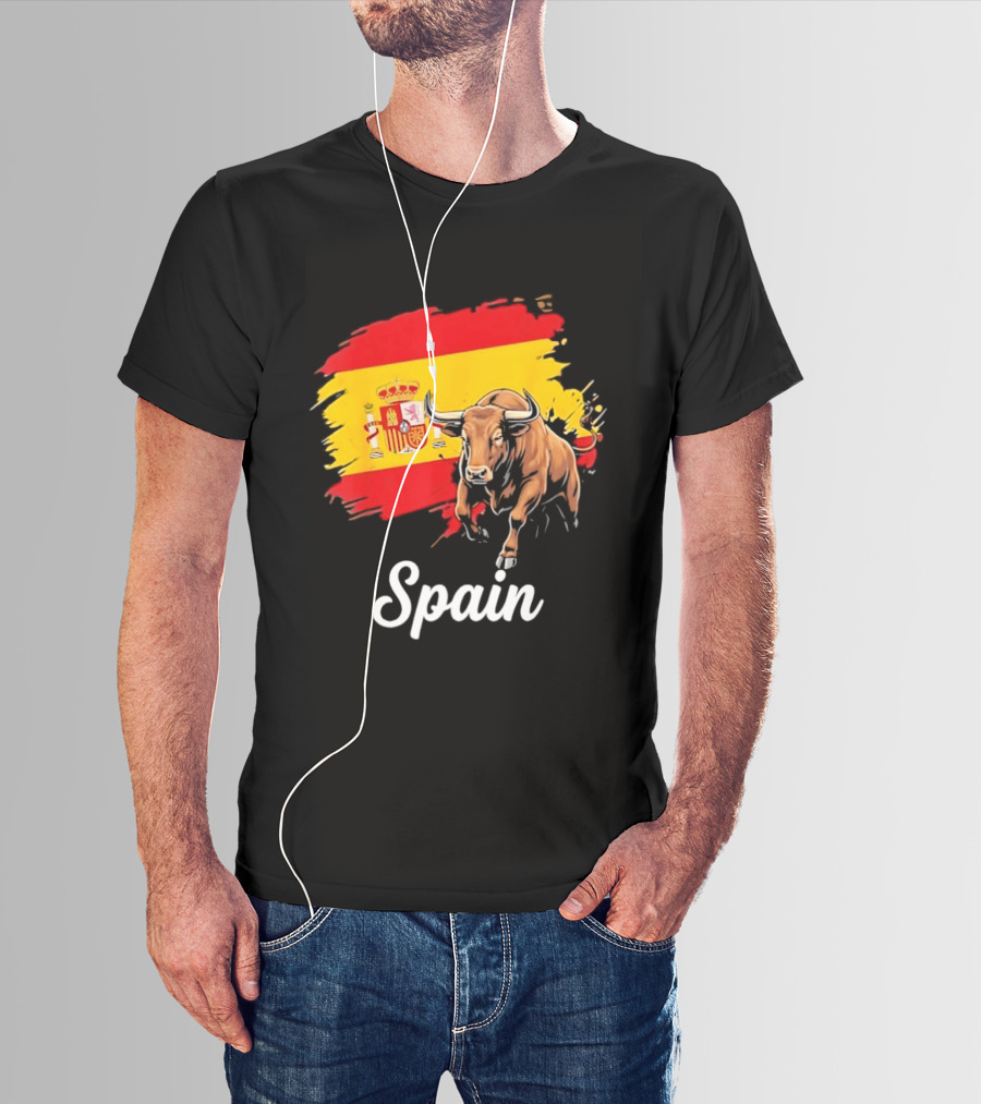 Spain Bull Flag Toro Spain Heritage Red Yellow T-Shirt