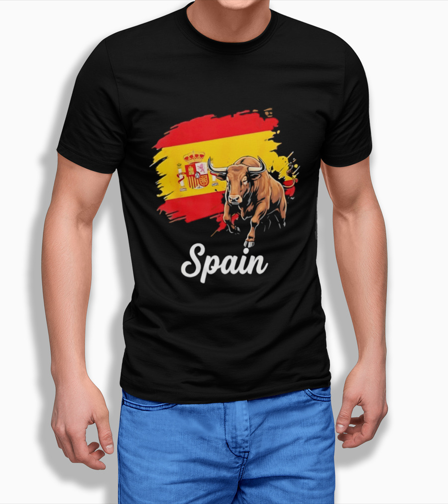 Spain Bull Flag Toro Spain Heritage Red Yellow T-Shirt