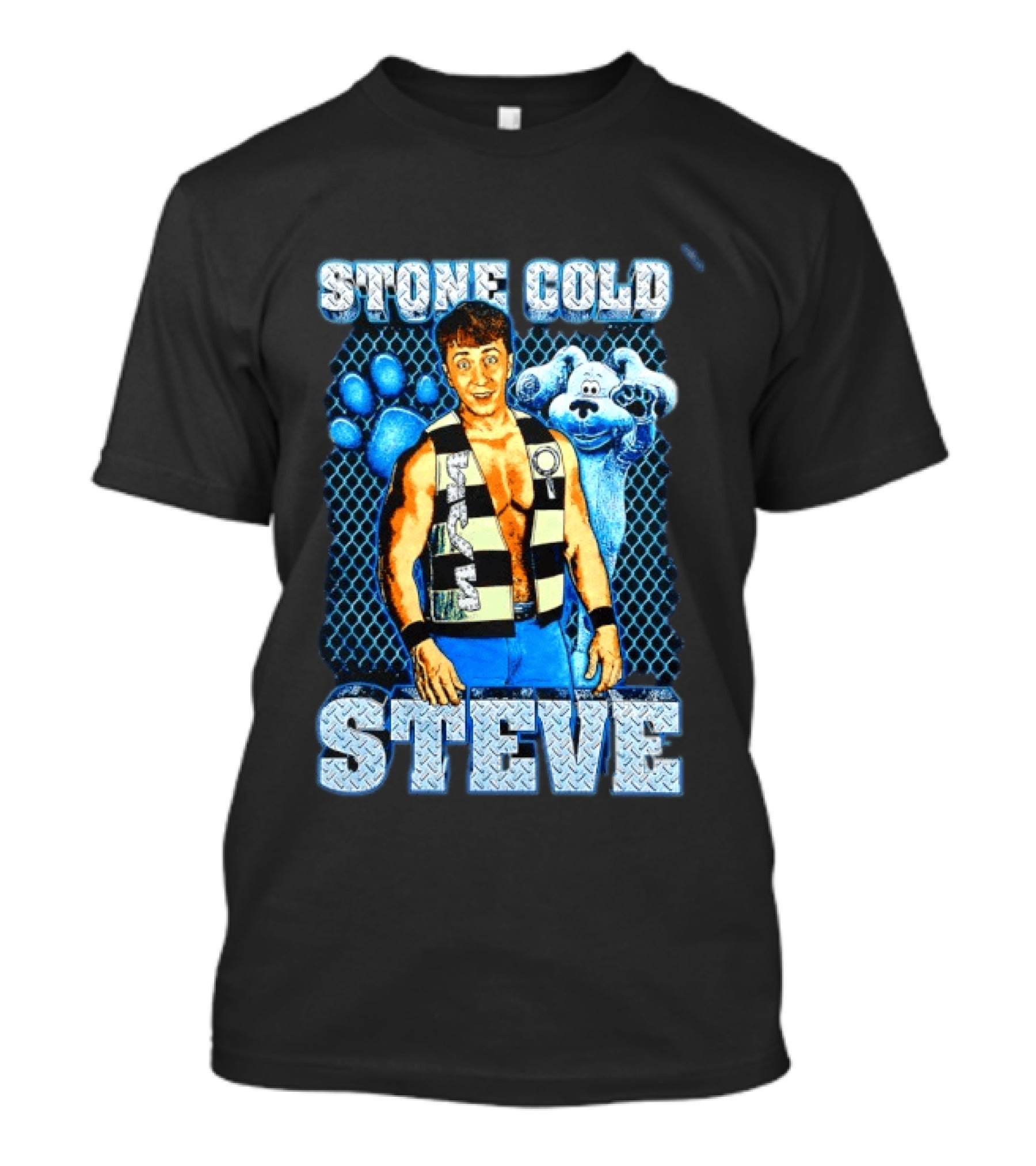 Stone Cold Steve Austin Blue Clues Mashup T-Shirt