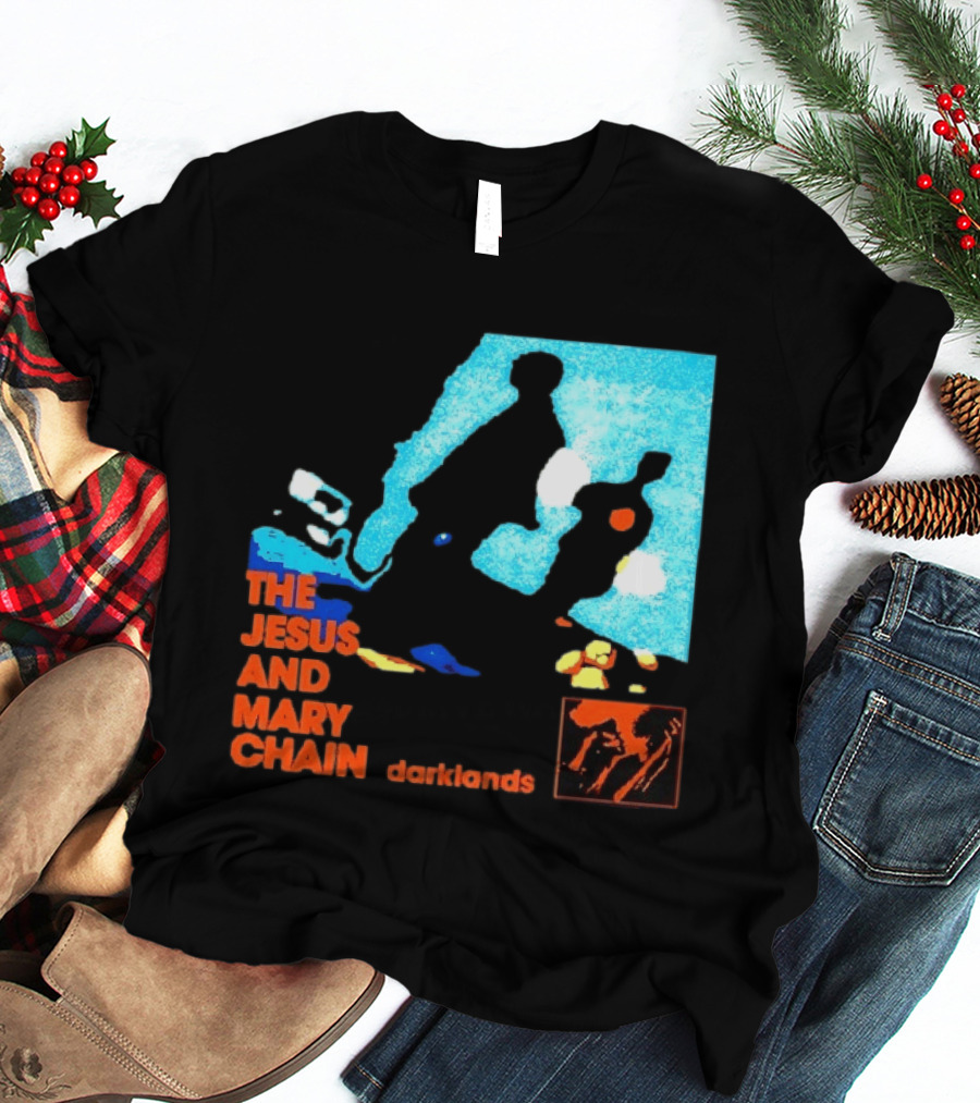 The Jesus And Mary Chain Darklands Alternative Rock Blue Black T-Shirt