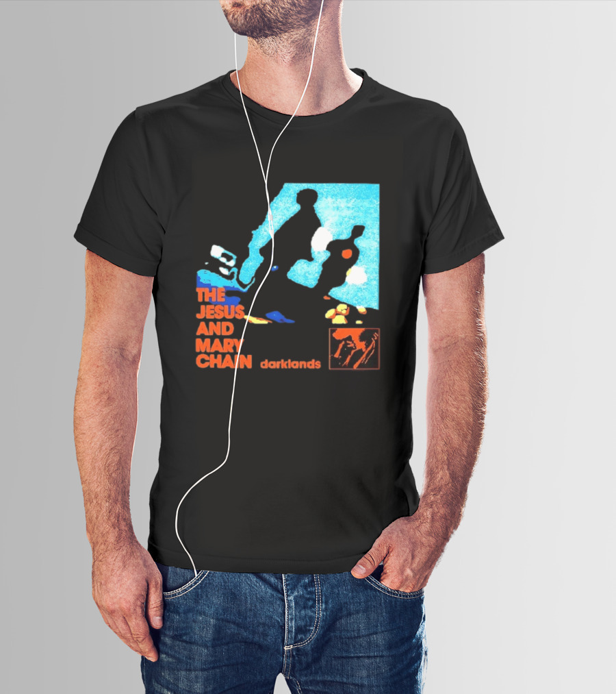The Jesus And Mary Chain Darklands Alternative Rock Blue Black T-Shirt