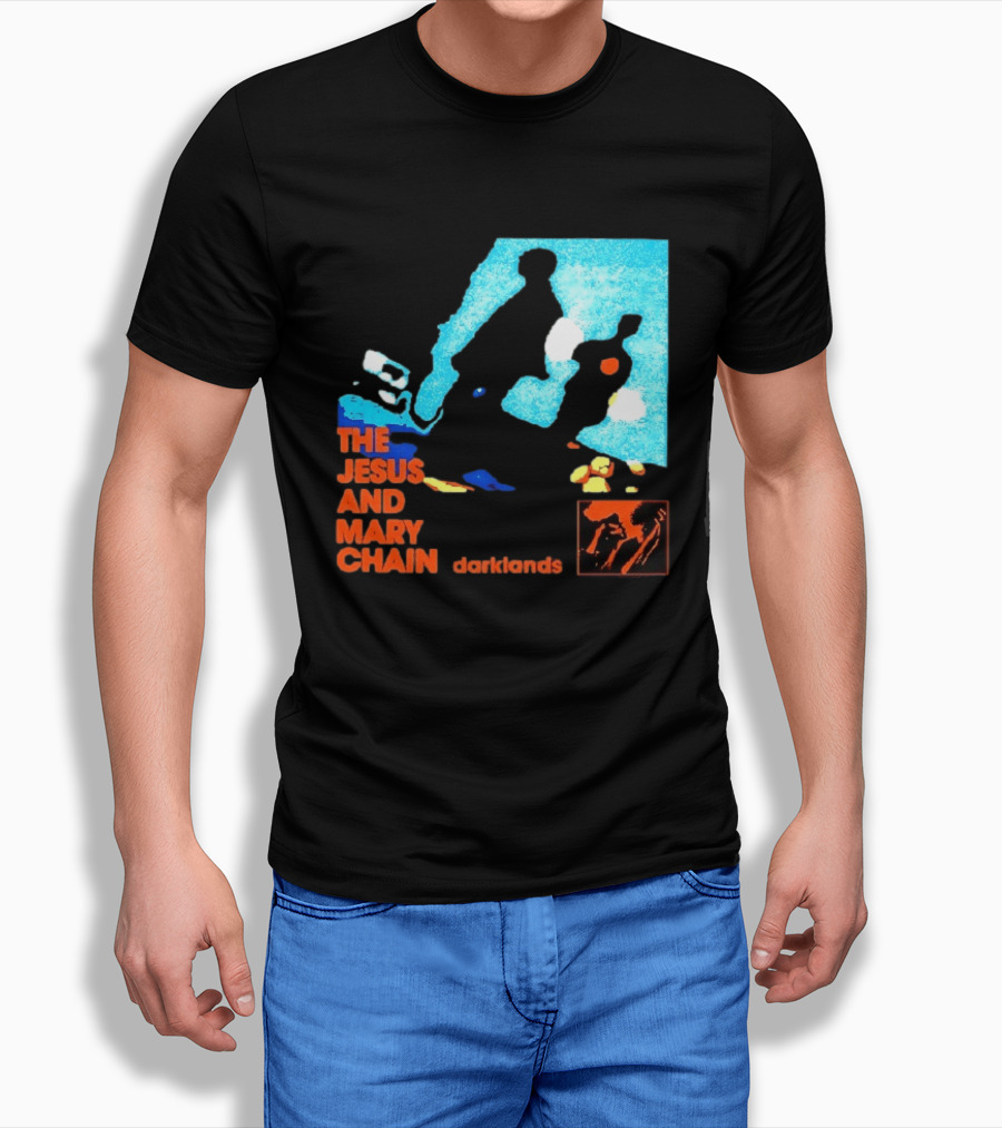 The Jesus And Mary Chain Darklands Alternative Rock Blue Black T-Shirt