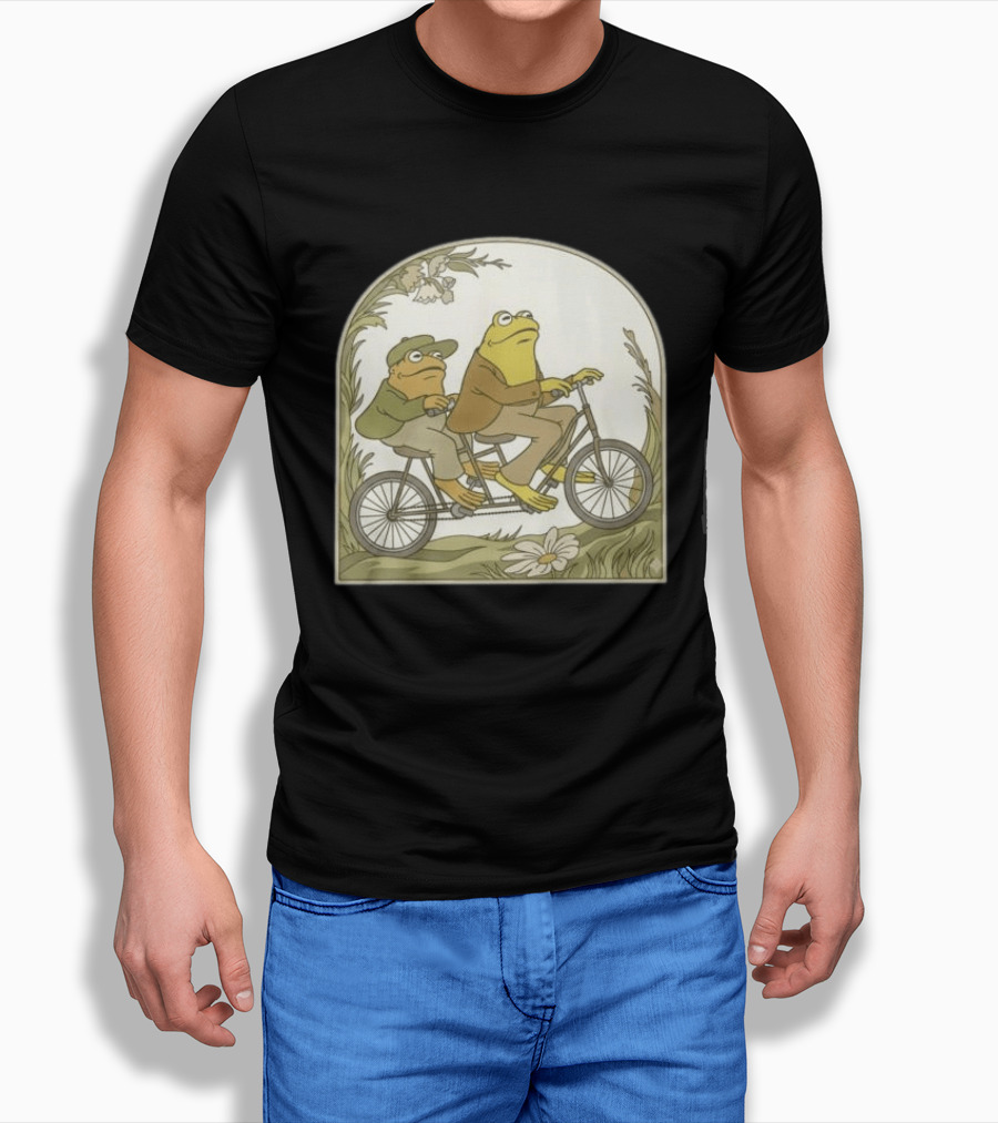 Frog And Toad Riding Tandem Bicycle T-Shirt
