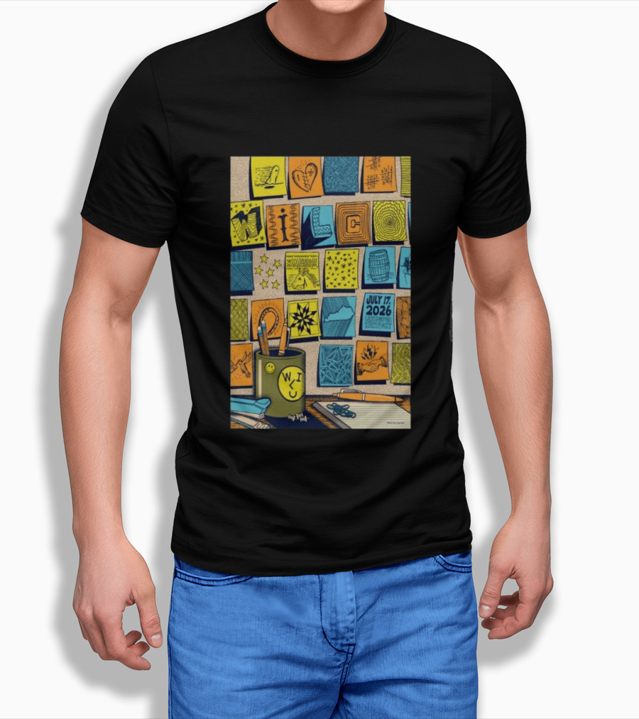 July 17 2026 Lexington KY The Burl Wilco Illustrated Art Blocks T-Shirt