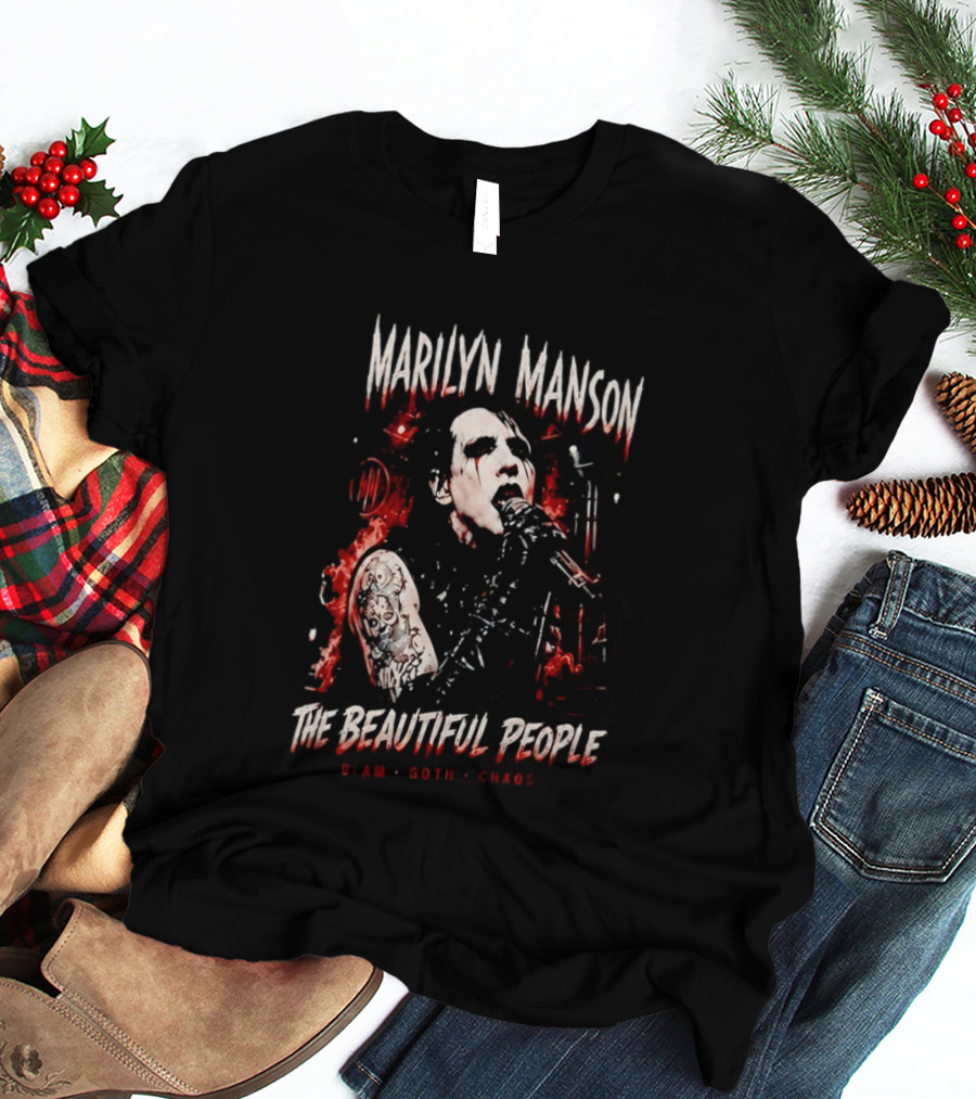 Marilyn Manson The Beautiful People Glam Goth Chaos T-Shirt