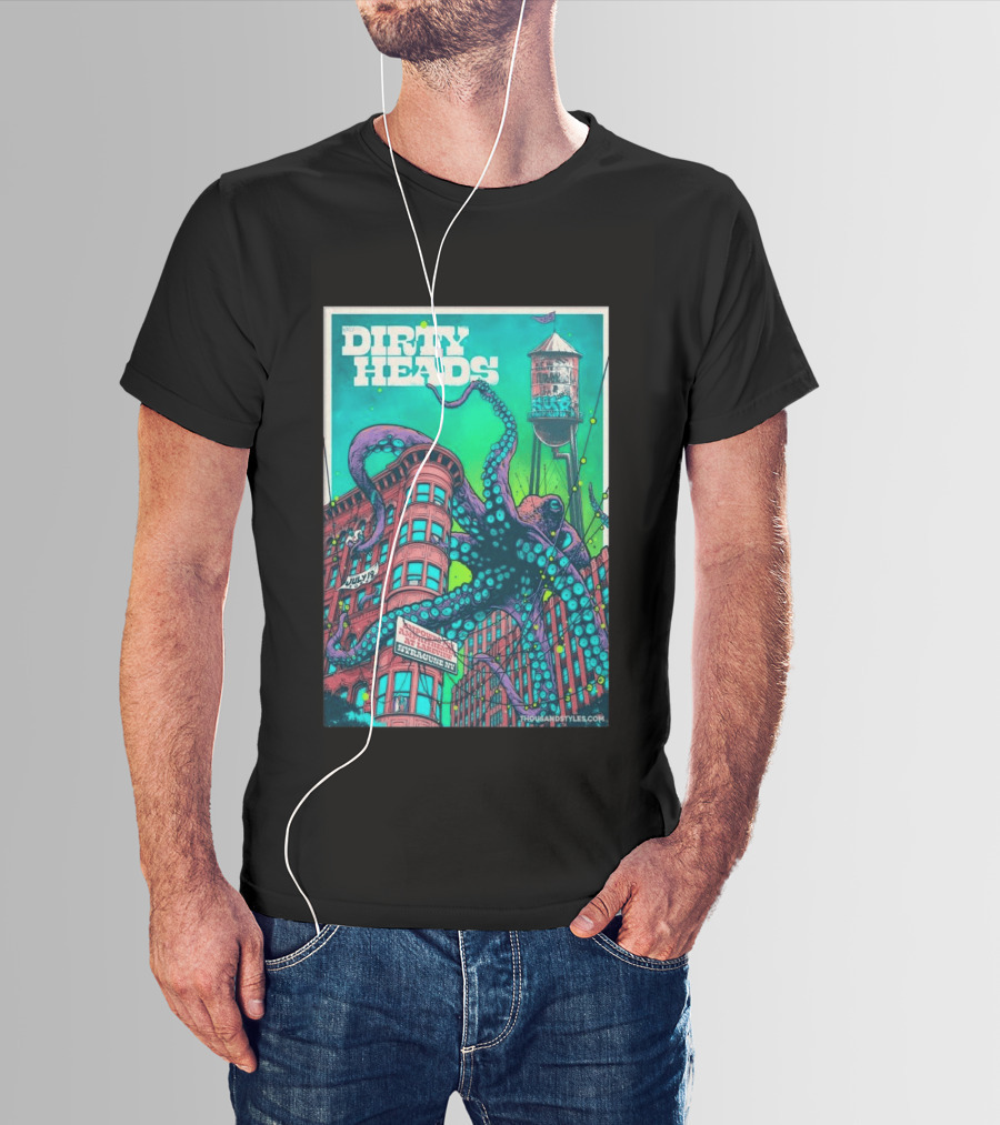 Dirty Heads Live At Syracuse Amphitheater July 19 2026 Octopus T-Shirt