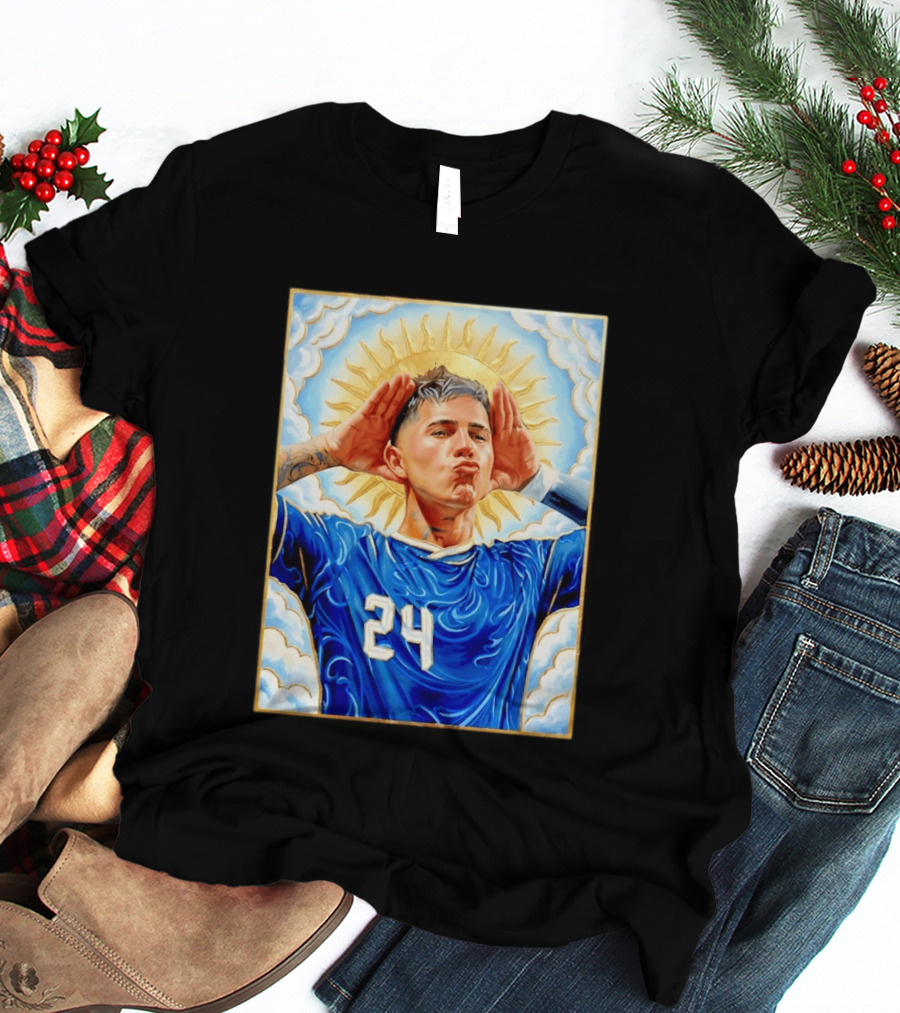 Enzo Fernández 24 Argentina Sun Of May Hands To Ears Gesture T-Shirt