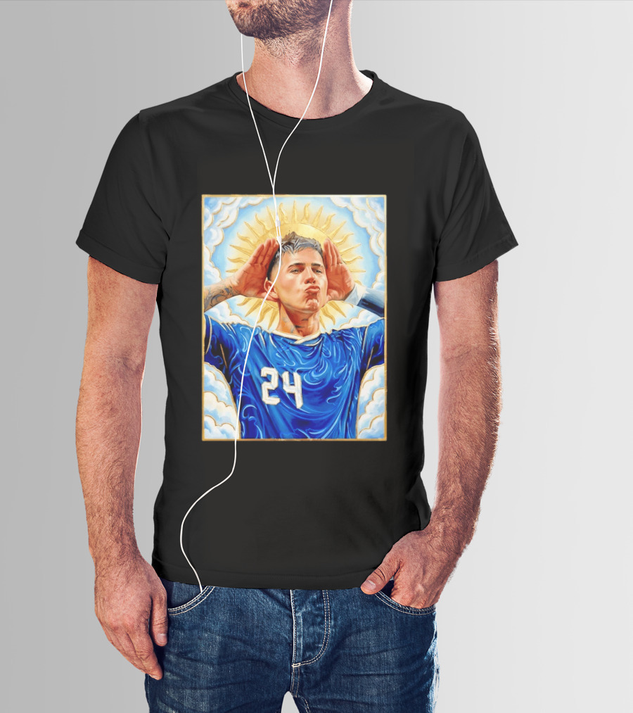 Enzo Fernández 24 Argentina Sun Of May Hands To Ears Gesture T-Shirt