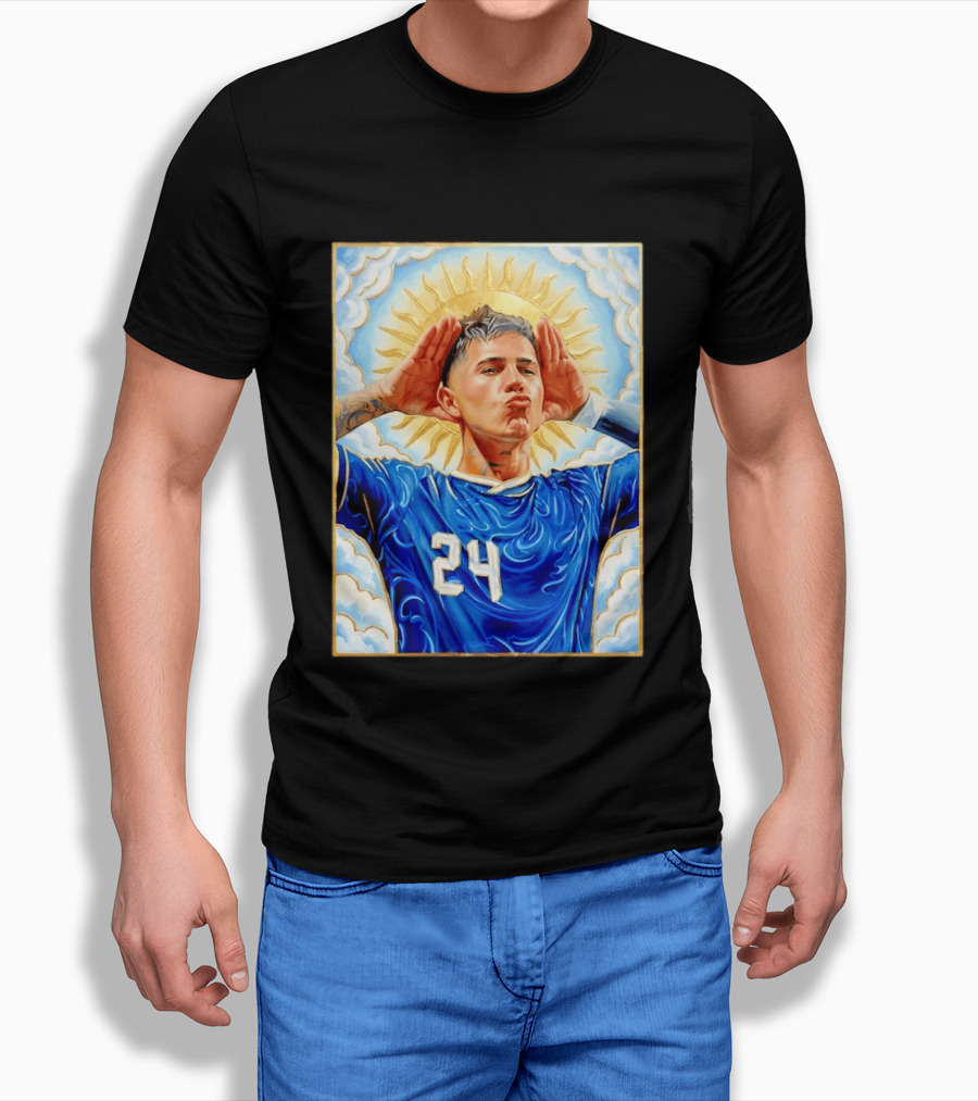 Enzo Fernández 24 Argentina Sun Of May Hands To Ears Gesture T-Shirt