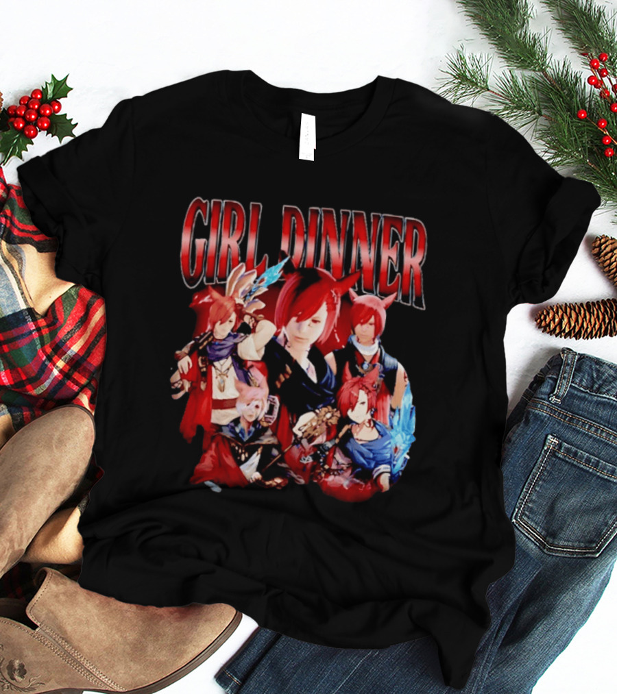 Girl Dinner Anime Character Compilation T-Shirt