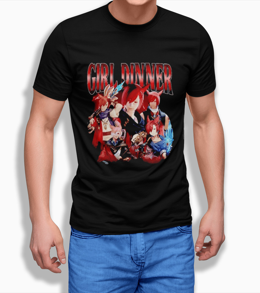 Girl Dinner Anime Character Compilation T-Shirt