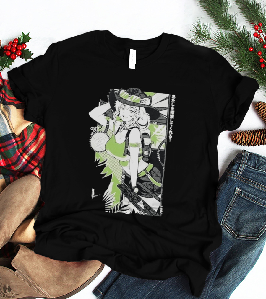 Wild Gamersupps Anime Waifu Adventure Green Aesthetic T-Shirt