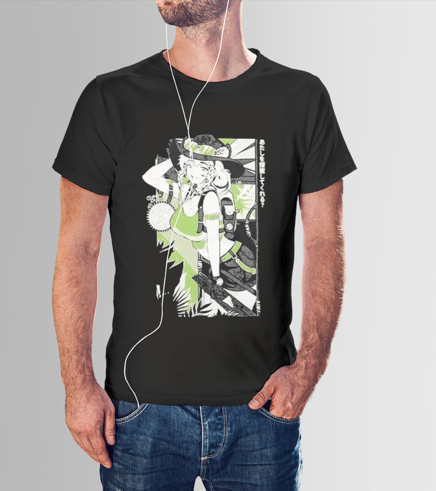 Wild Gamersupps Anime Waifu Adventure Green Aesthetic T-Shirt