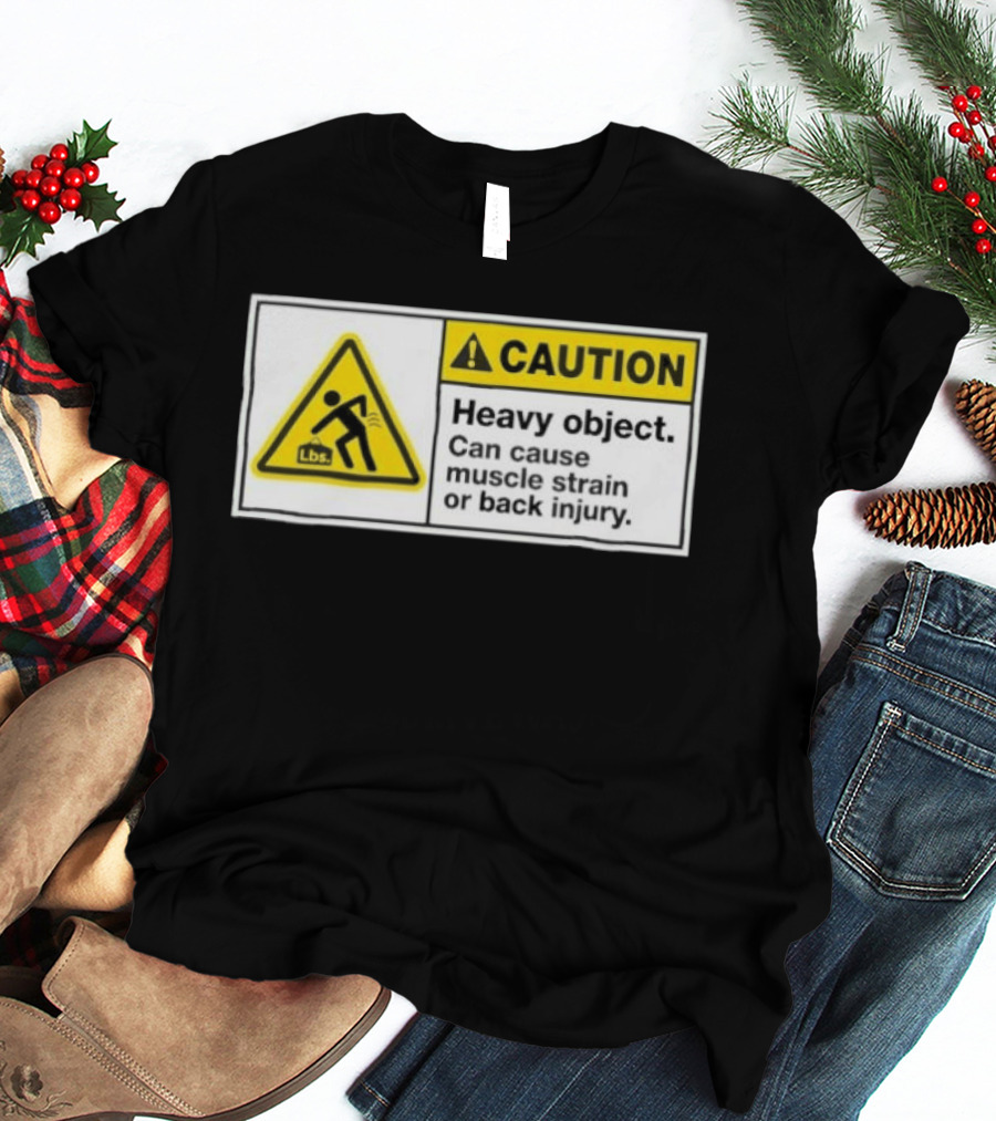 Heavy Object Warning Caution Anime Cat Girl T-Shirt