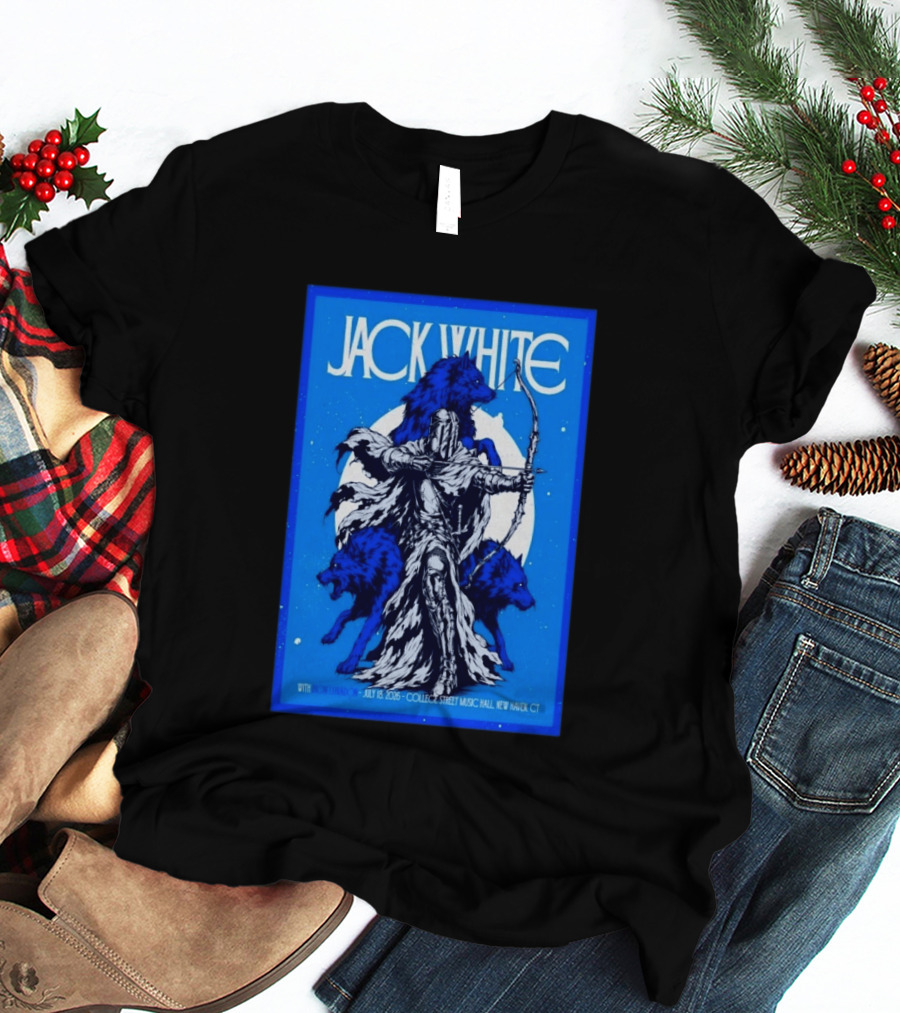 Jack White Concert July 18 2026 College Street Music Hall New Haven CT Event With Wolves And Archer T-Shirt