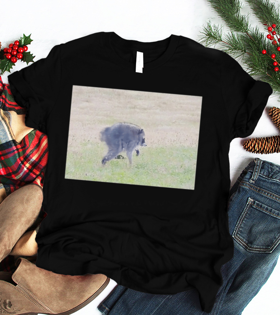 Jimothy Raccoon Walking In Grassy Field Wildlife Scene T-Shirt